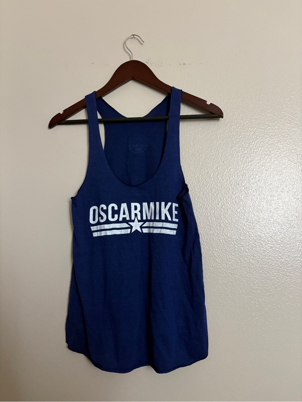 Oscar Mike Apparel Navy military veteran awareness women’s tank - M